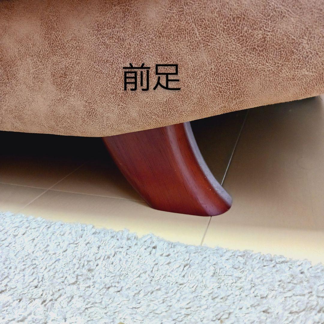 3人掛け ソファ レザーファブリック ブラウン ふかふか