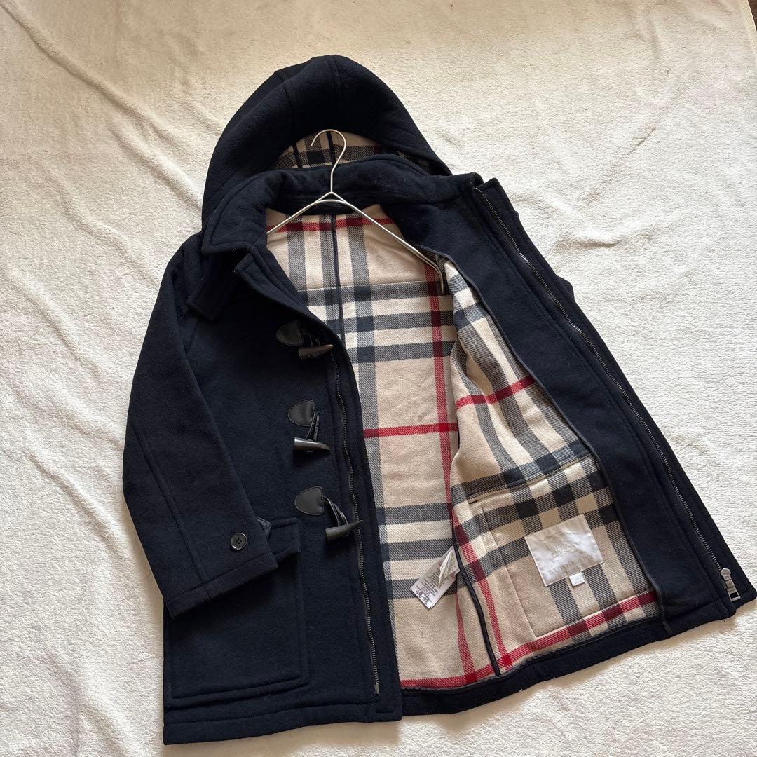 近年タグ✨バーバリー ダッフルコート メガチェック ネイビー 152