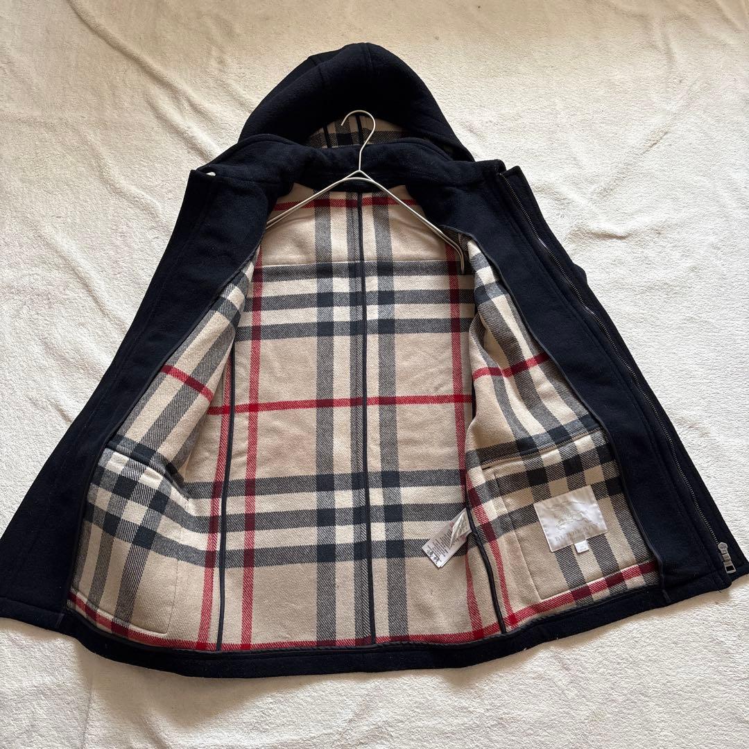 近年タグ✨バーバリー ダッフルコート メガチェック ネイビー 152
