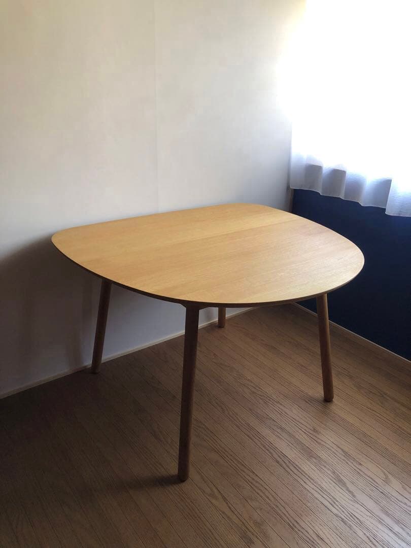 飛騨産業 cobrina コブリナ ダイニングテーブル オーク無垢材 半円 節有