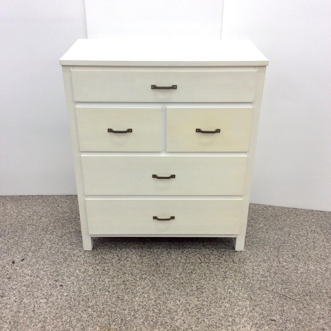 MOMOHOUSE 脇木工 ４段チェスト ホワイト