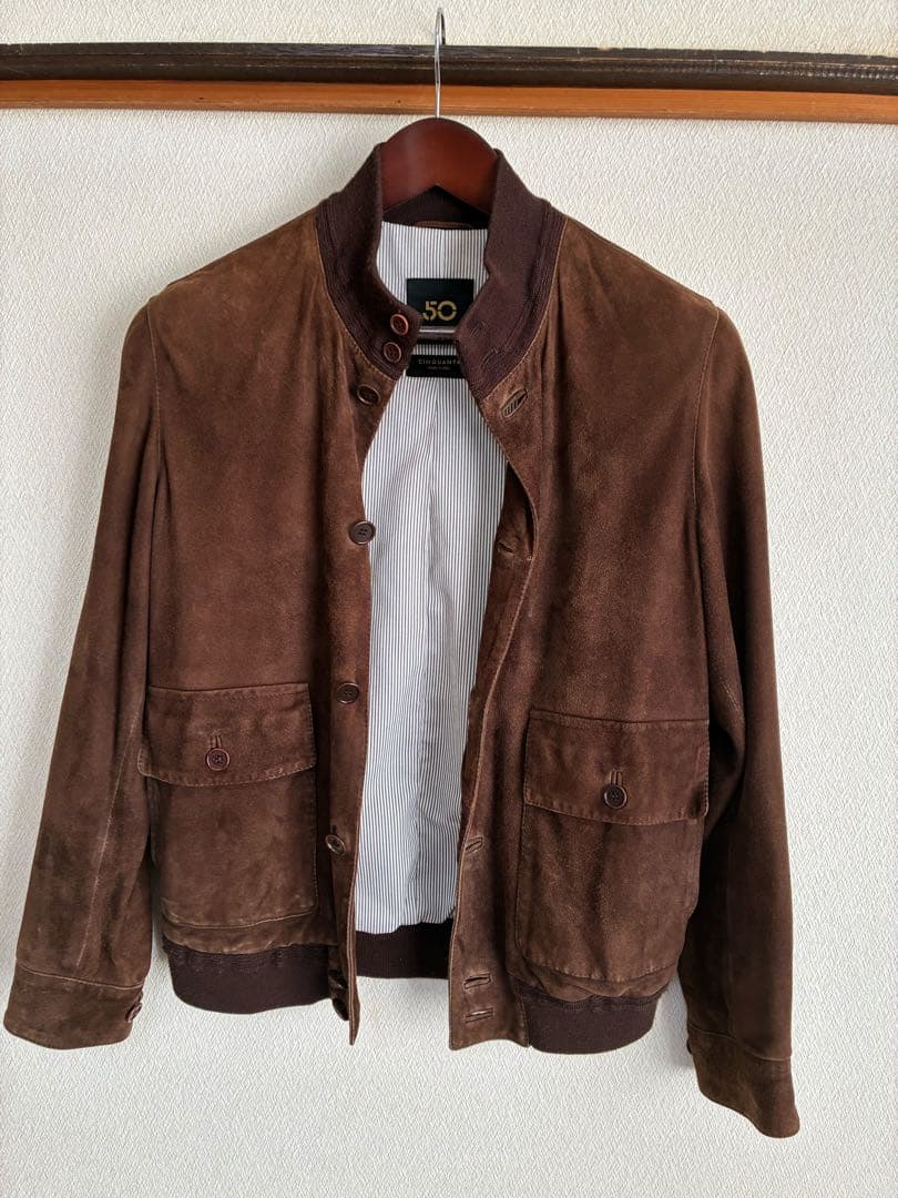 ブラウン スエード ジャケット