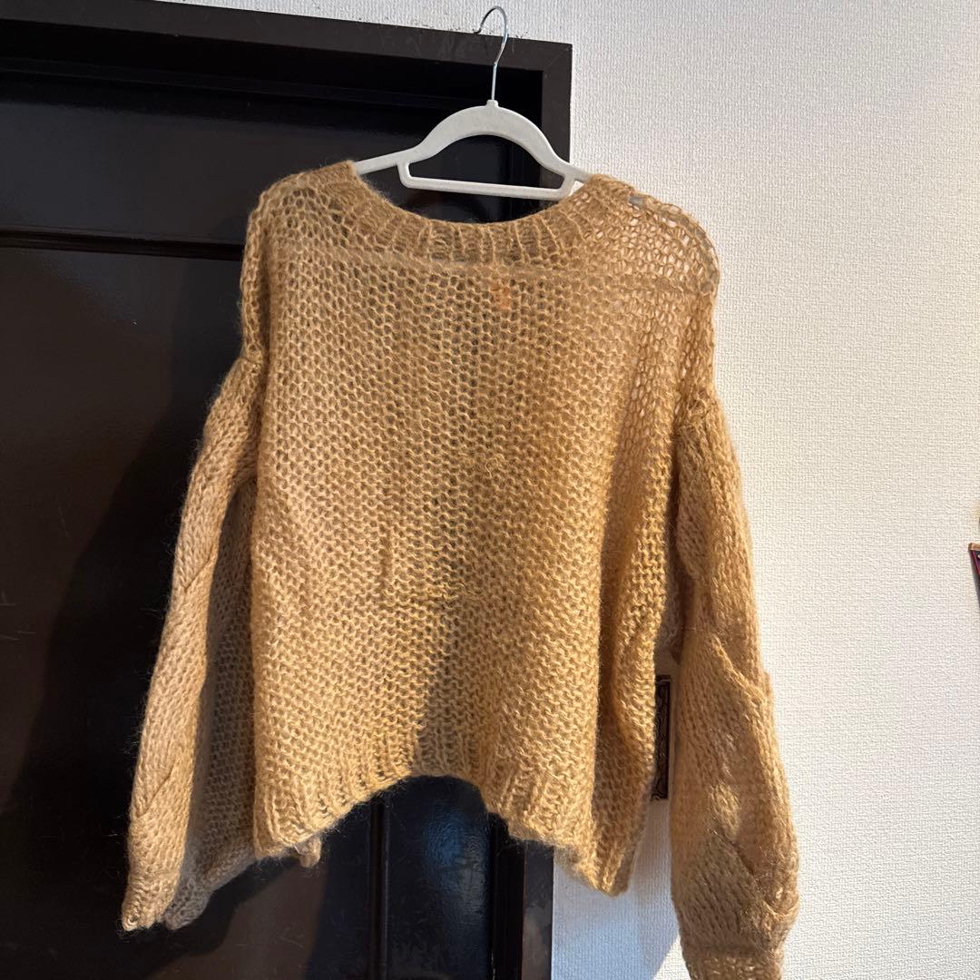 LOEWE アナグラム　ベージュモヘアニット