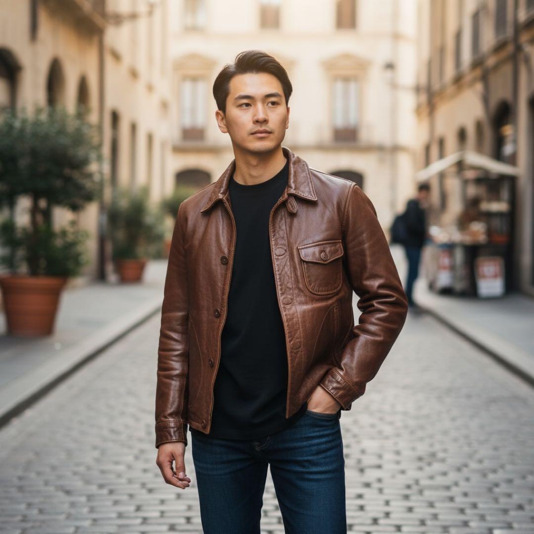 vintege J.S. steadカウハイドレザージャケット40siz