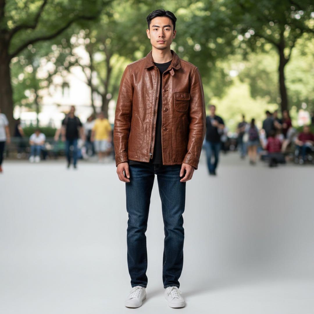 vintege J.S. steadカウハイドレザージャケット40siz