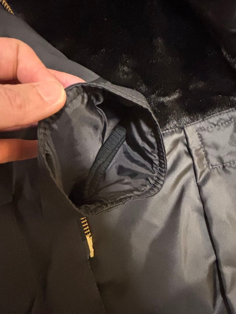 バブアー ブラック フーテッドビデイル ファーライナー ジャケット 40