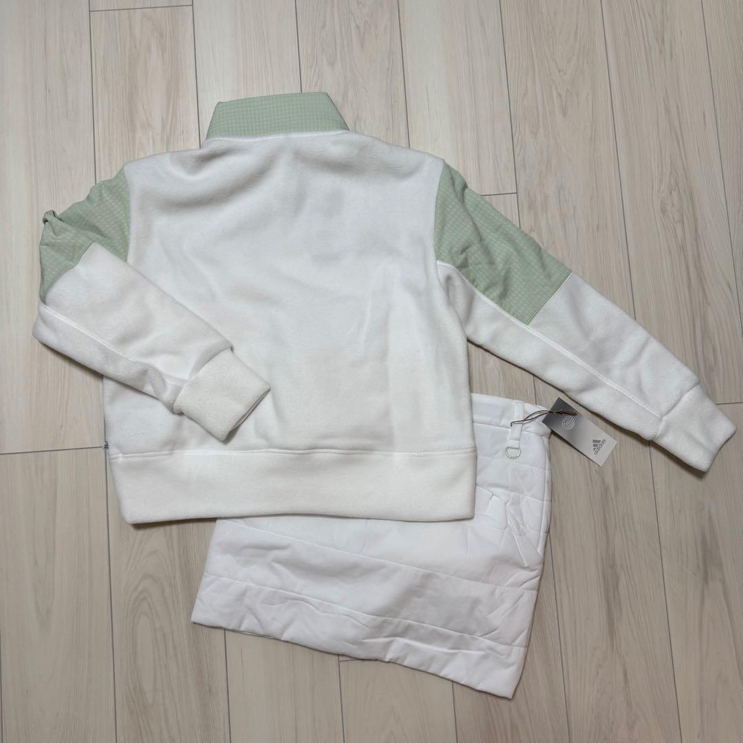 アディダス ゴルフ セットアップ もこもこ ジャケット 中綿 スカート 秋冬