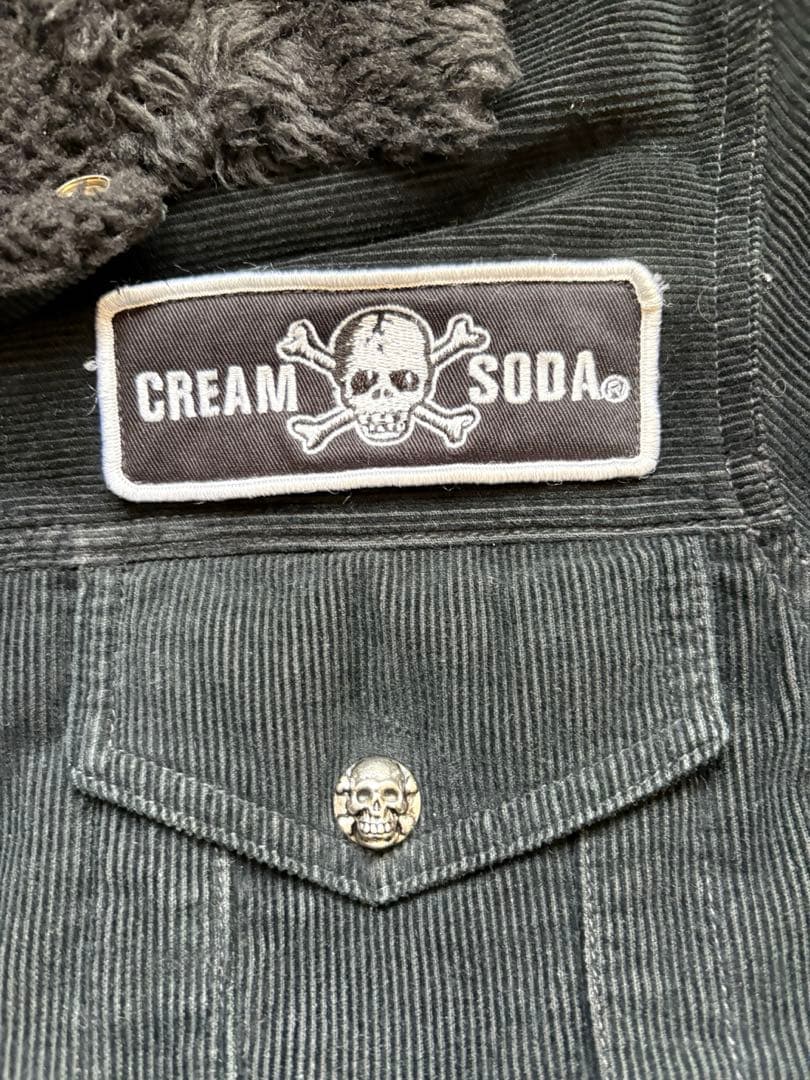 美品！CREAM SODA コーデュロイブラックジャケット　サイズL