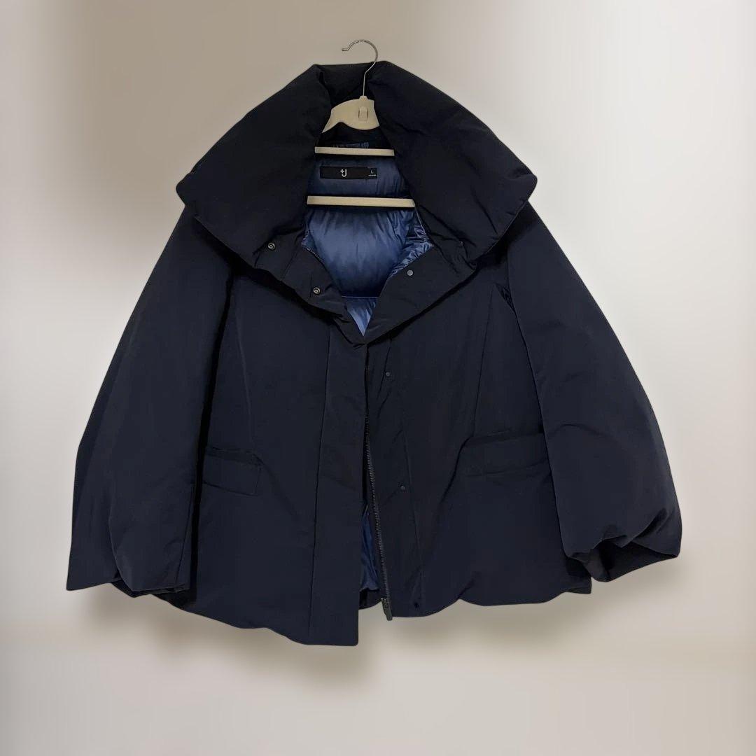 美品✨ ユニクロ UNIQLO +J ハイブリッドダウンジャケット L ネイビー