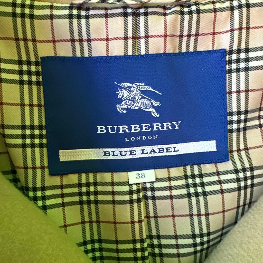 BURBERRY BLUE LABEL アンゴラ混 ロングコートです。
