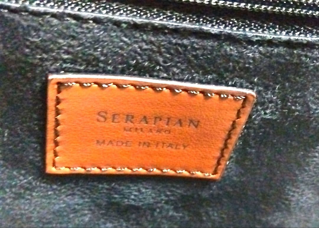 【新品未使用】SERAPIAN トート V Black/Cuoio