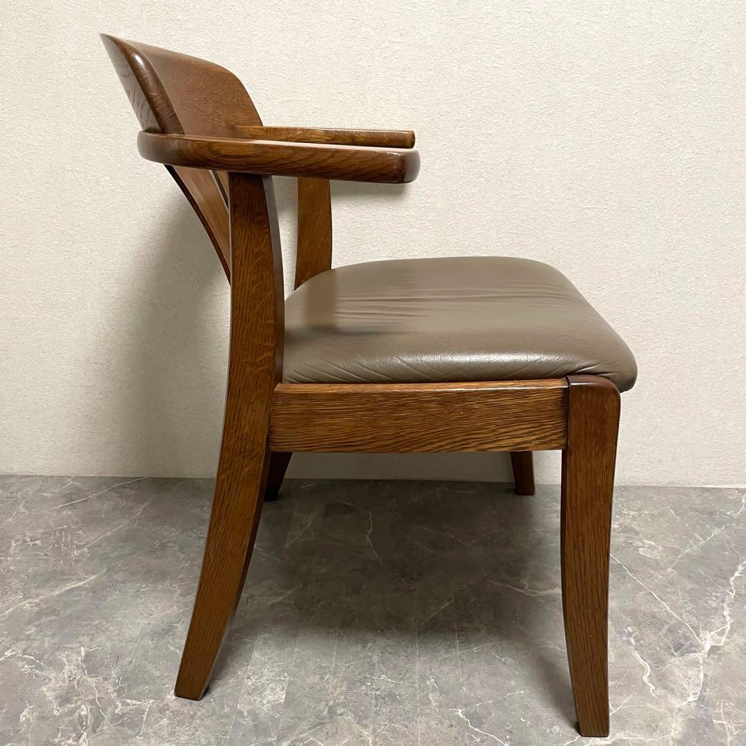 希少　辻木工　アームダイニングチェア② ヴィンテージ オーク無垢材 木製椅子