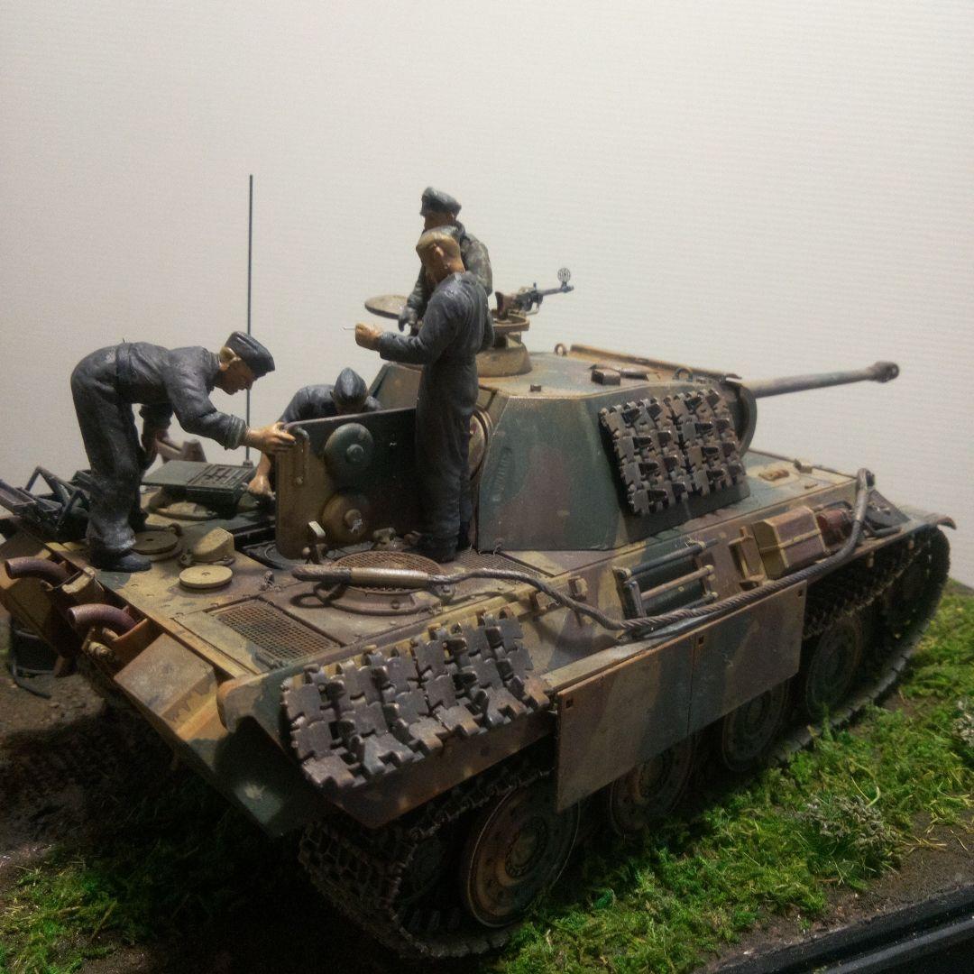 大蛇丸　パンター戦車 1/35　ジオラマ完成品　キングタイガー完成品