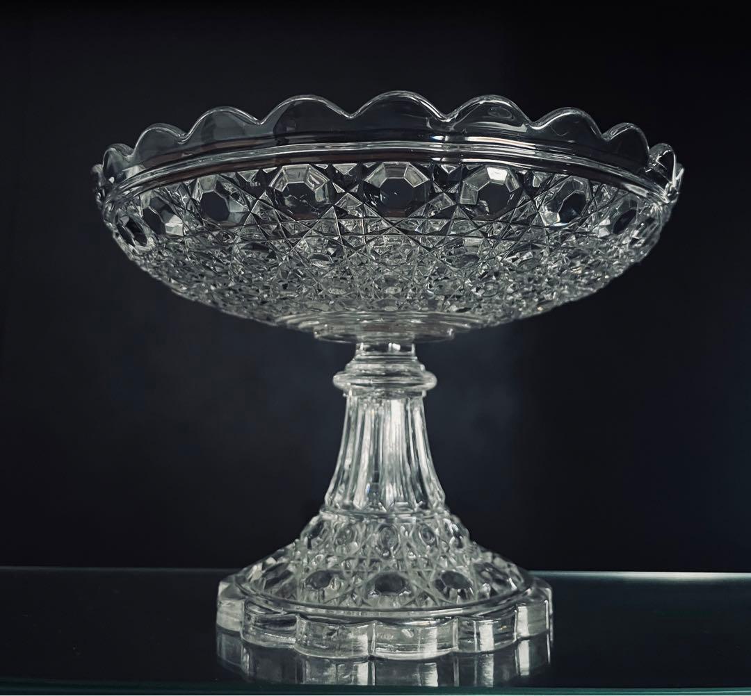 Baccarat　オールドバカラ/※美品　ディアマン 大型フルーツコンポート