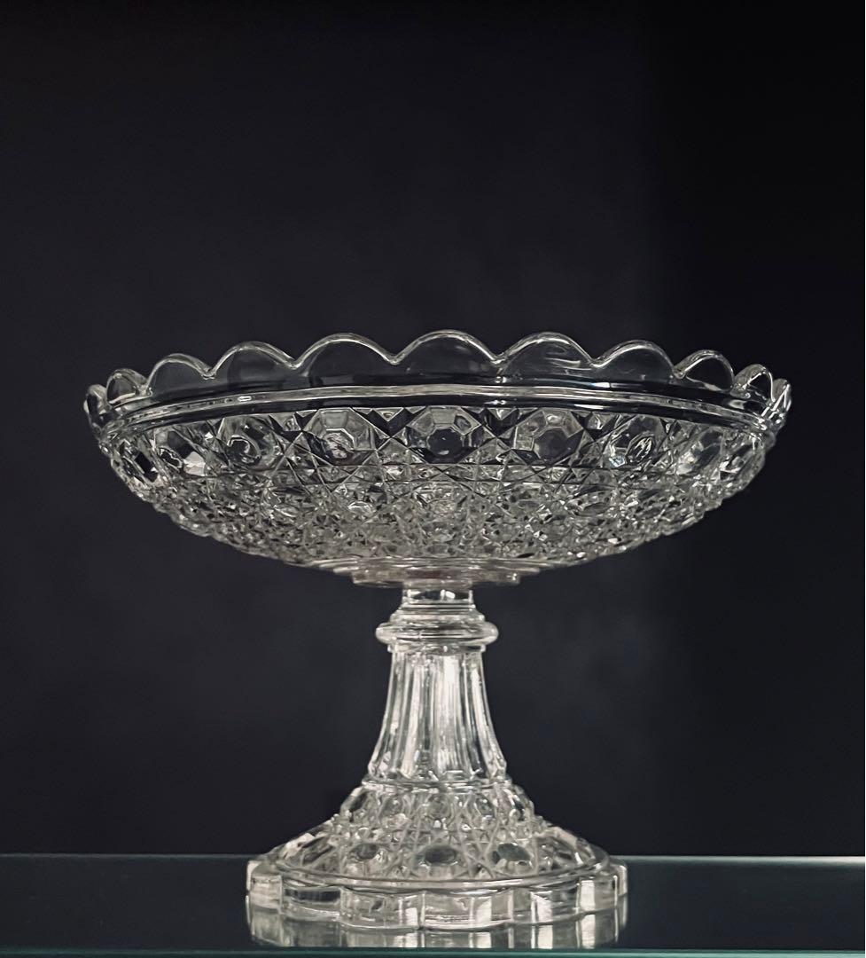 Baccarat　オールドバカラ/※美品　ディアマン 大型フルーツコンポート