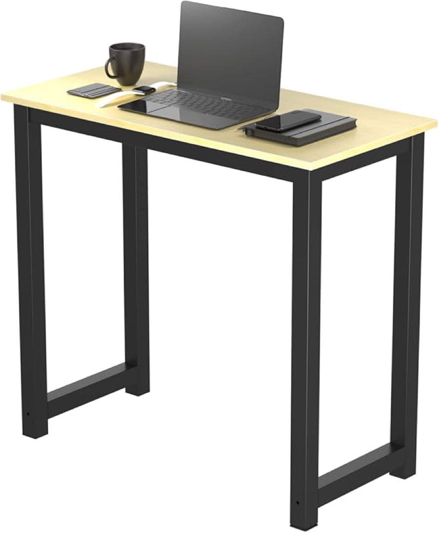 シンプルなパソコンデスク 木製天板80センチ