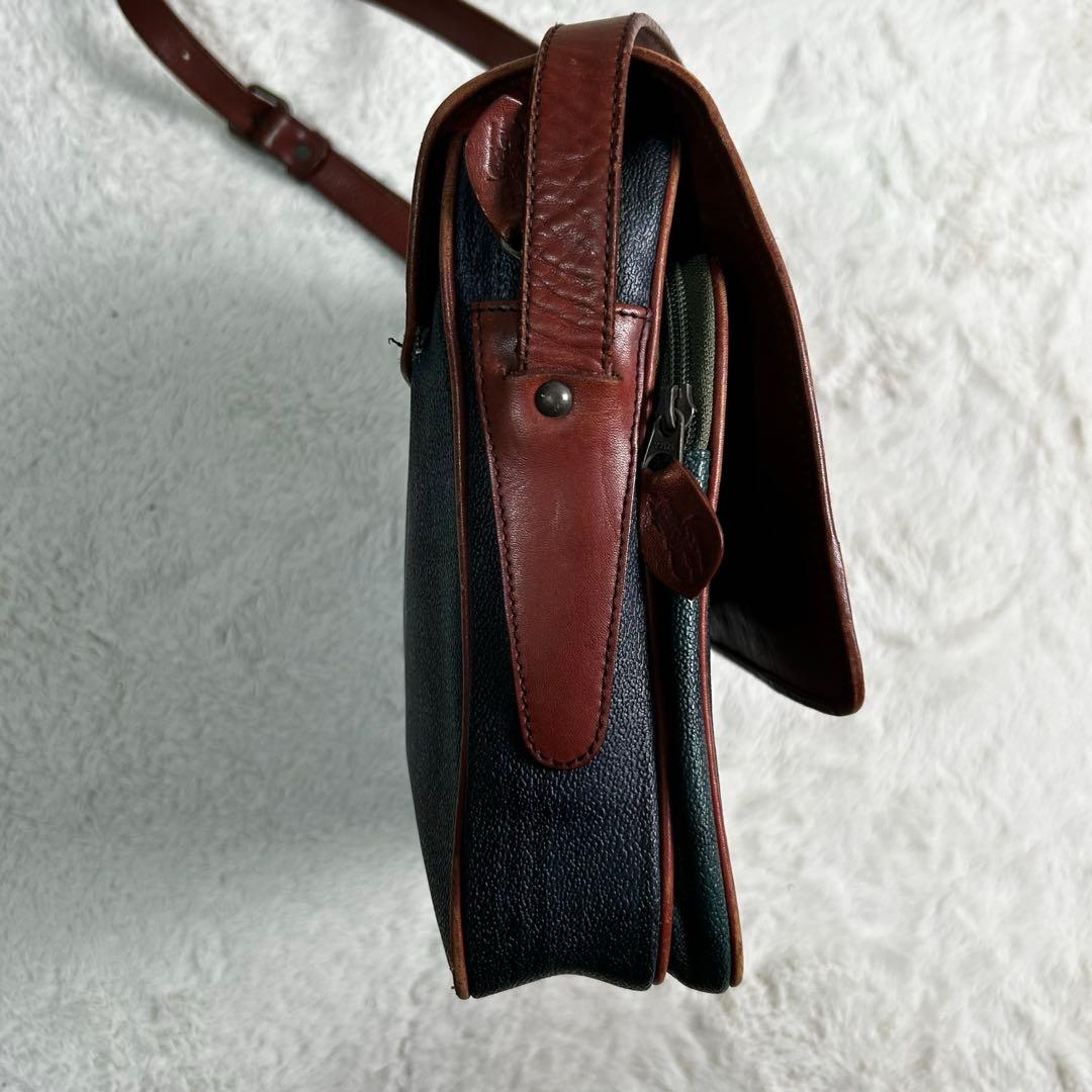 POLO RALPH LAUREN メッセンジャーバック　PVCレザー 緑