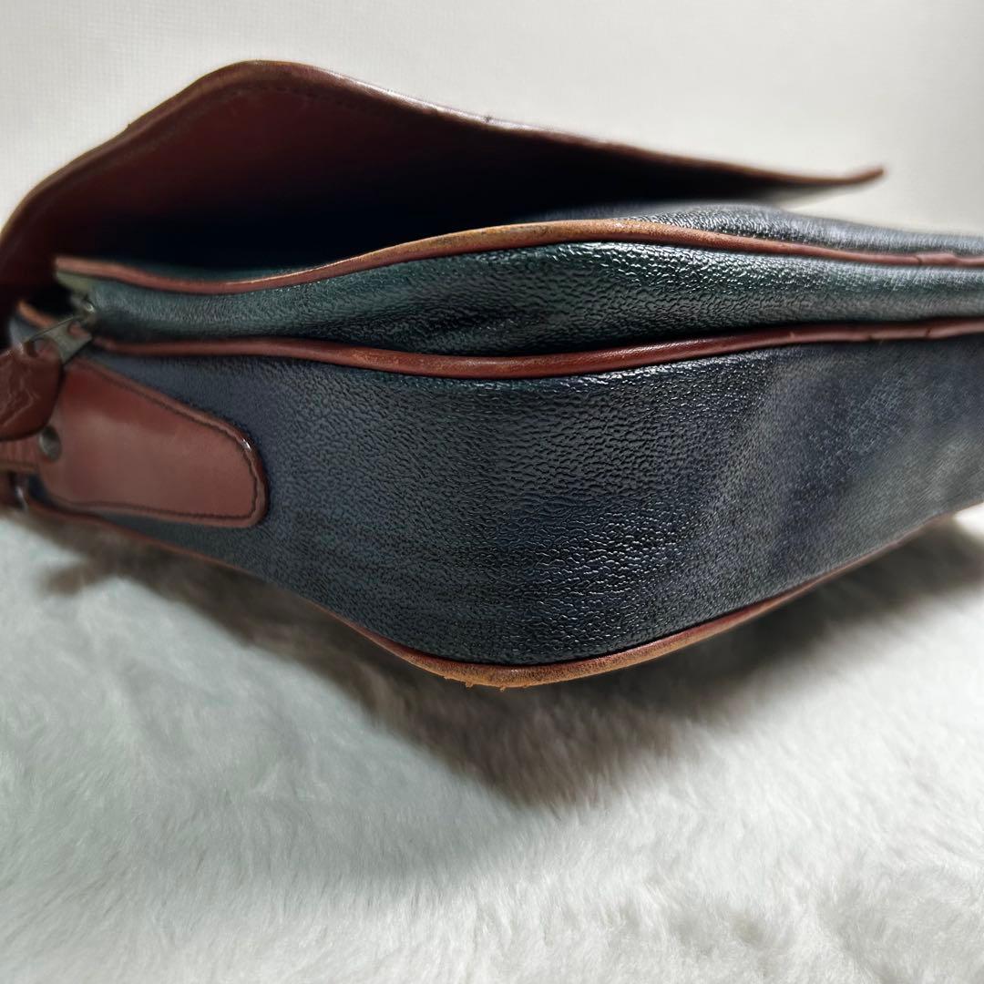 POLO RALPH LAUREN メッセンジャーバック　PVCレザー 緑