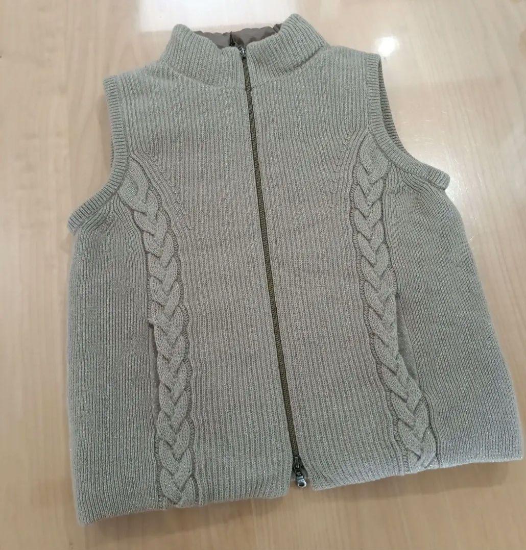 新品　ダーマコレクション　ダウンベスト　カシミヤ混　ニット　L