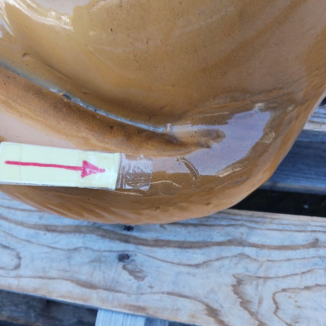 新品　陶器犬　大型犬　ゴールデン　レトリバー　難有　オブジェ　置物　イエロー　黄