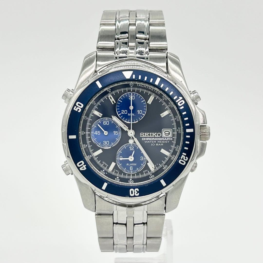 SEIKO セイコー クロノグラフ Y182-6F00 クォーツ 腕時計