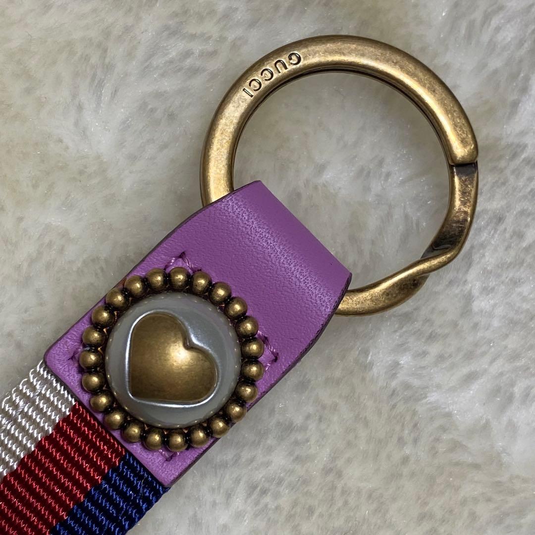 付属品完備❗️新品保管品✨グッチ　キーホルダー　シェリーライン　ハートパール