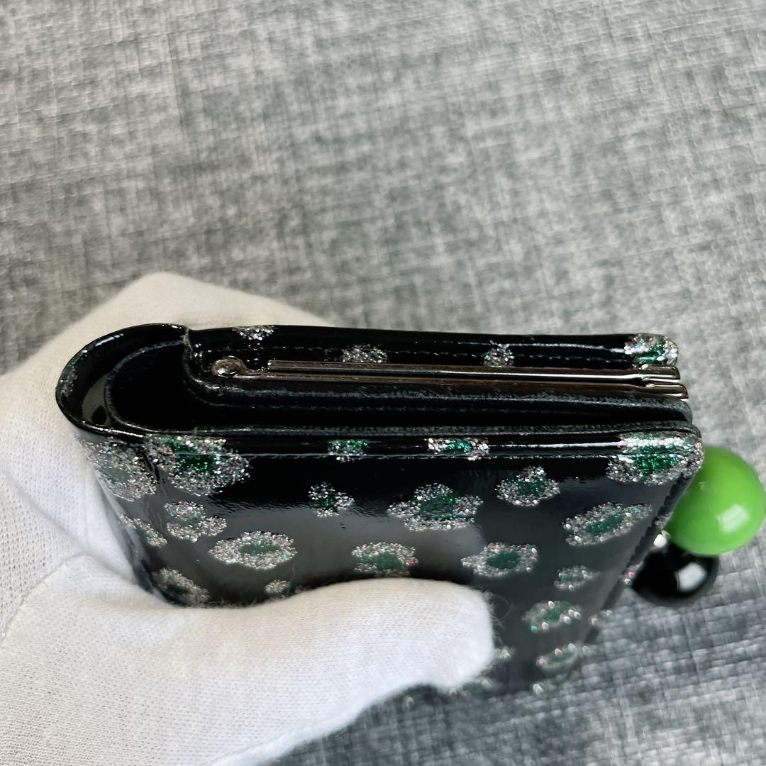 TSUMORI CHISATO ツモリチサト 財布 エナメル 黒 がま口