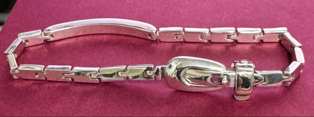 グッチ GUCCI ベルト IDプレート ブレスレット SV925 ヴィンテージ