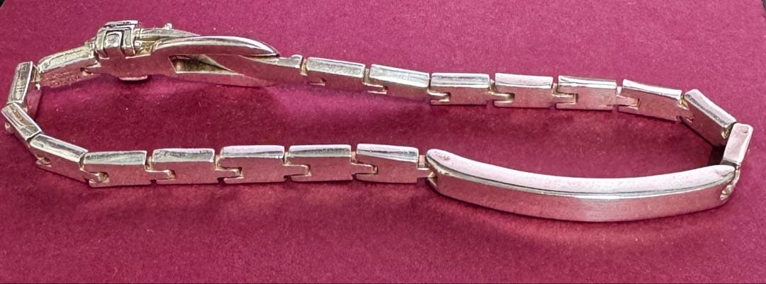 グッチ GUCCI ベルト IDプレート ブレスレット SV925 ヴィンテージ