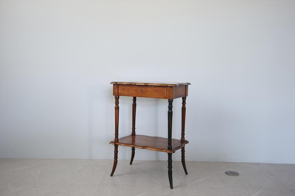 フランスアンティーク◇木製ソーイングテーブル/裁縫箱/机/化粧台(90-145)