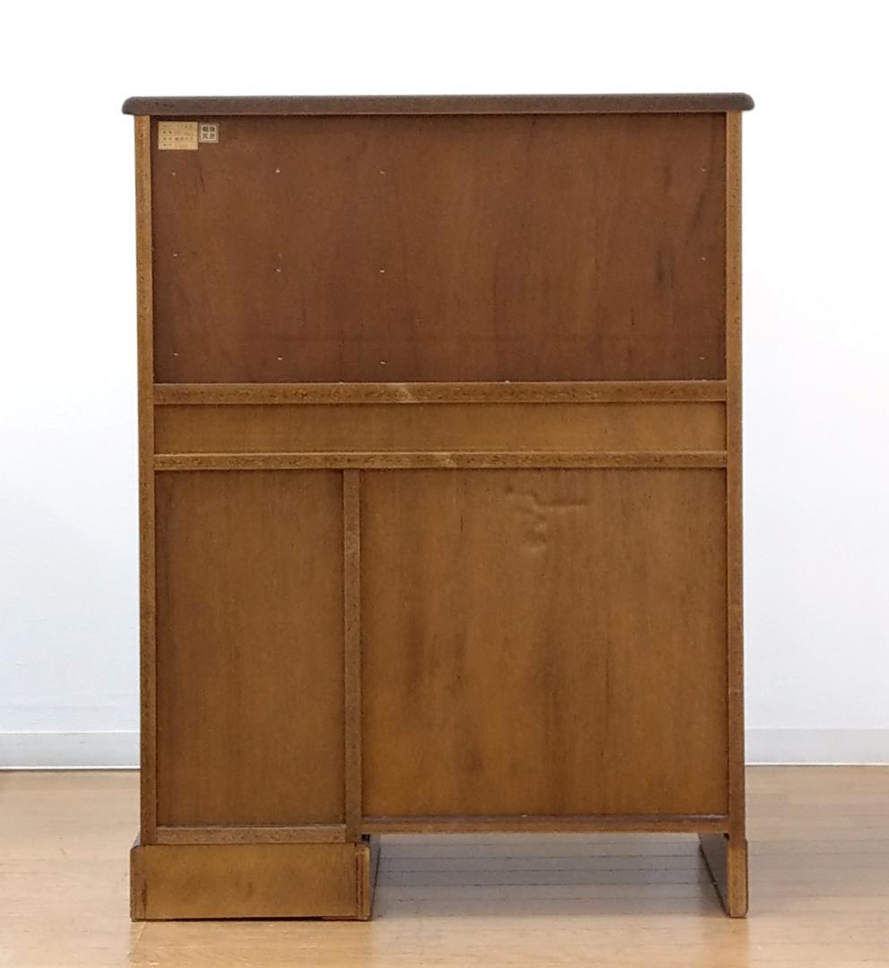 程度良 越後民芸 欅 渦杢 杢目 ライティングデスク ビューロー パソコンデスク