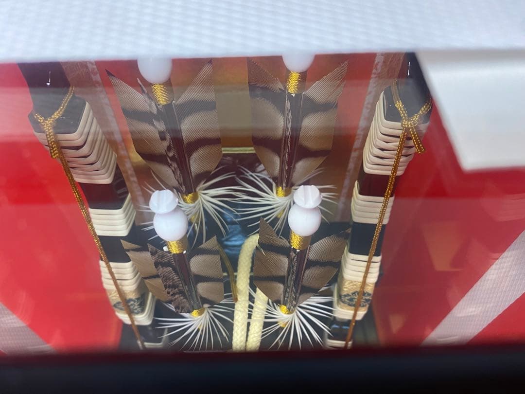 東京久月　破魔弓ガラスケース６号・コンパクト・間口約１９×奥行約１７×高約２９㎝