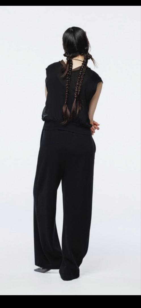 アダムエロペ Wフェイスジャージーセットロンパース ブラック