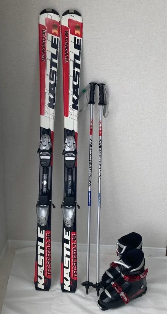 KASTLE TECSPEED 036 スキーセット　140センチ　靴25センチ