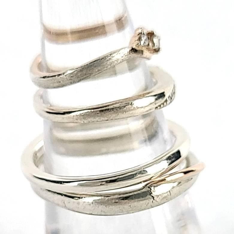 ●良品▽4℃　指輪　約7号　約16号　K10　ダイヤ　まとめ