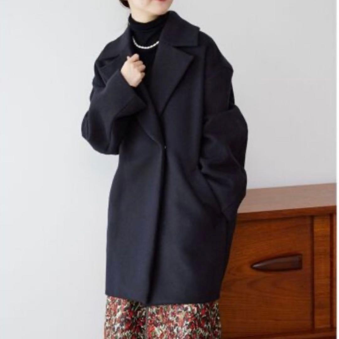 IENA　イエナ　MANTECO　2022　コクーンショート　ウールコート　38