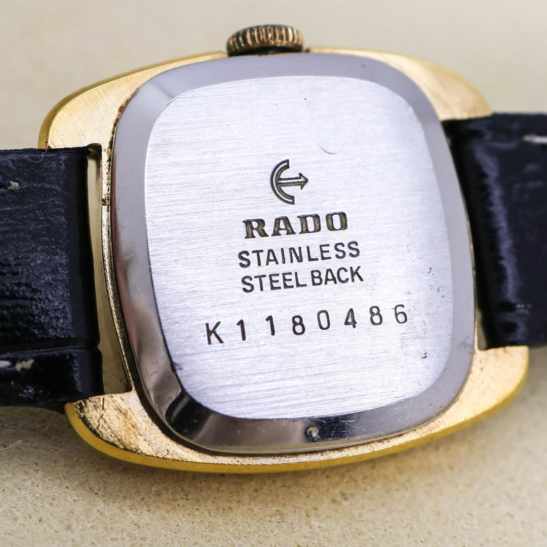 稼働 RADO モンシェリー 腕時計 機械式 手巻き 新品レザーベルト 1550