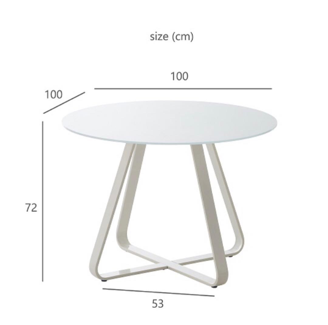 ※引き取り 円形ダイニングテーブル＋イームズ チェア4脚セット★ダイニングセット