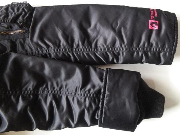 ヒステリックグラマー ガール 蠍ワッペン プリマロフト N-3B ジャケット 黒