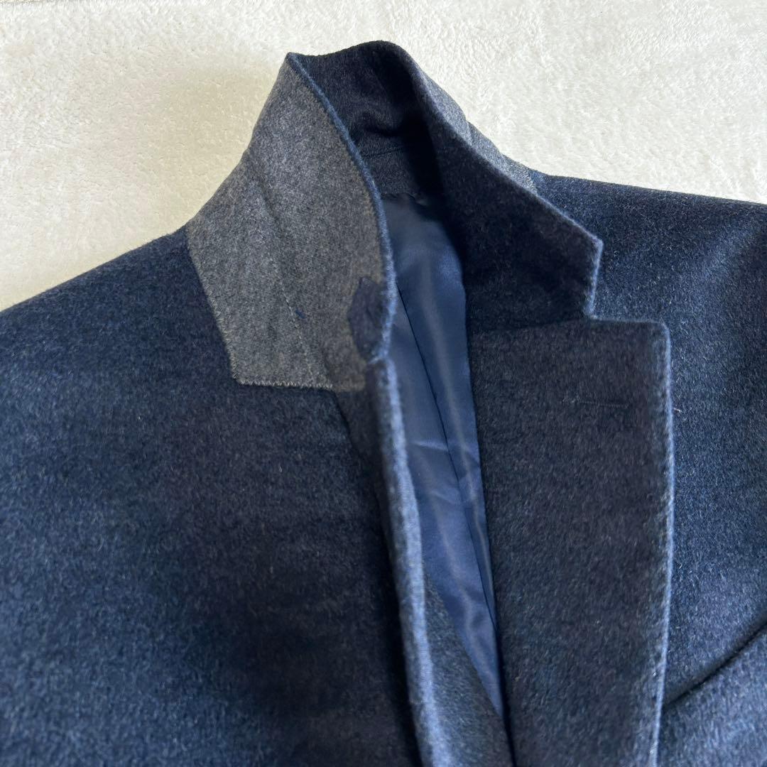 お*ー様 美品 タケオキクチ アンゴラ ビーバー シングル チェスターコートM