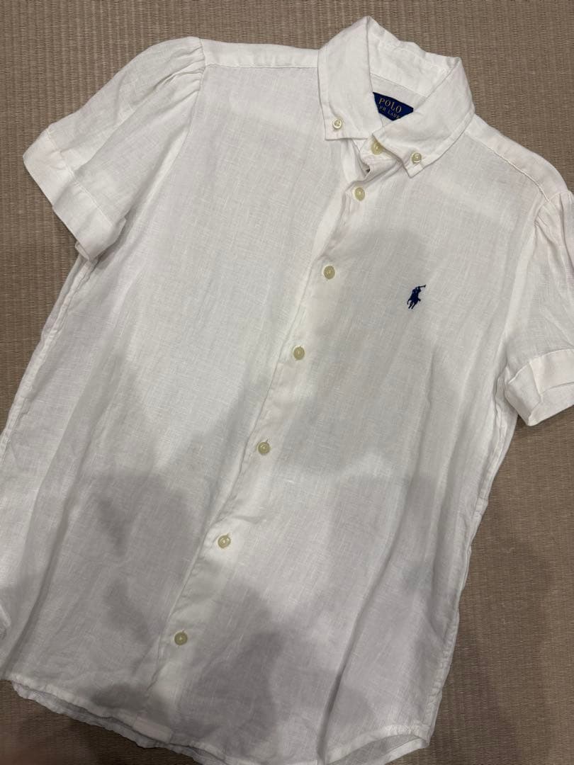 Polo Ralph Lauren パフスリーブ半袖シャツ XS ホワイト