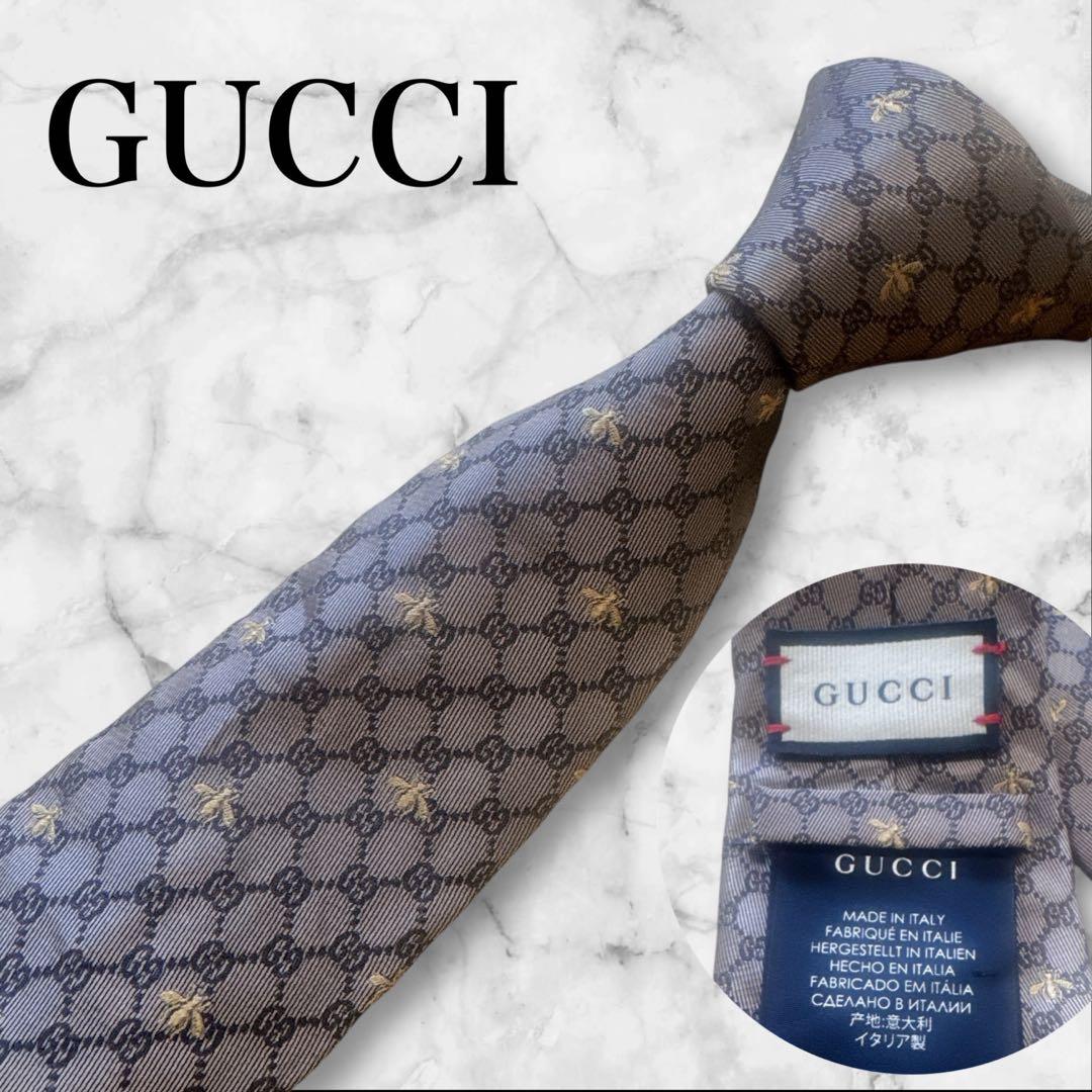 GUCCI グッチ　gg柄　蜂　ビー　ベージュ　現行タグ