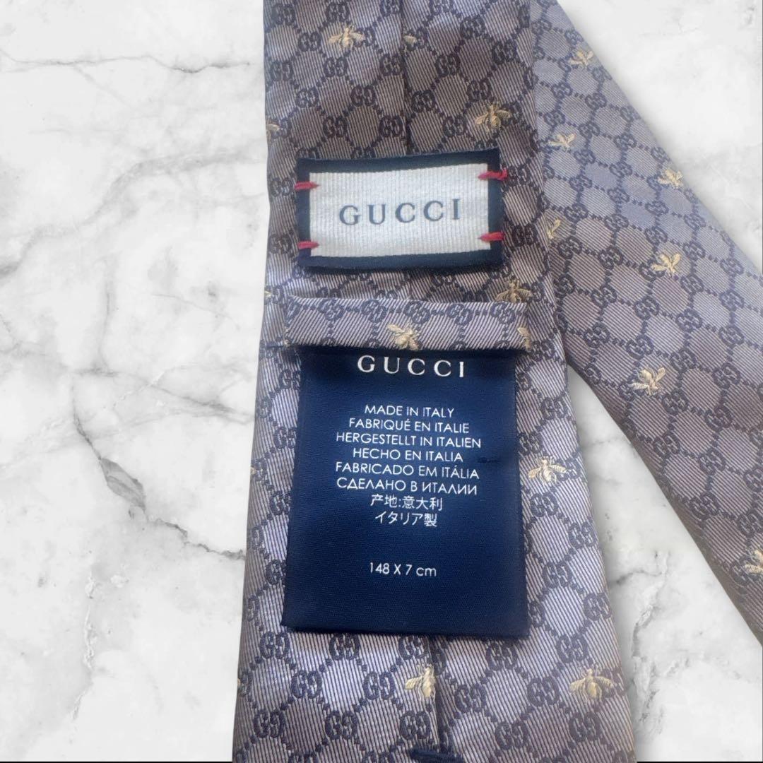 GUCCI グッチ　gg柄　蜂　ビー　ベージュ　現行タグ
