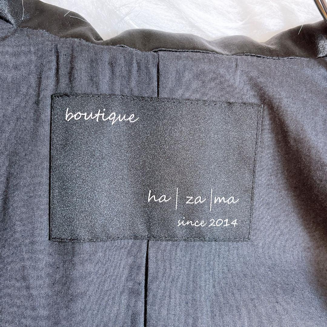 ハザマ 2020-21AW 駆け巡る黒衣コート アセテートVER