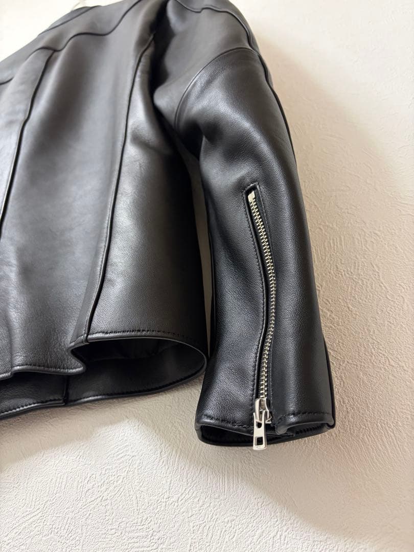 417EDIFICE レザーシングルライダース　Lサイズ