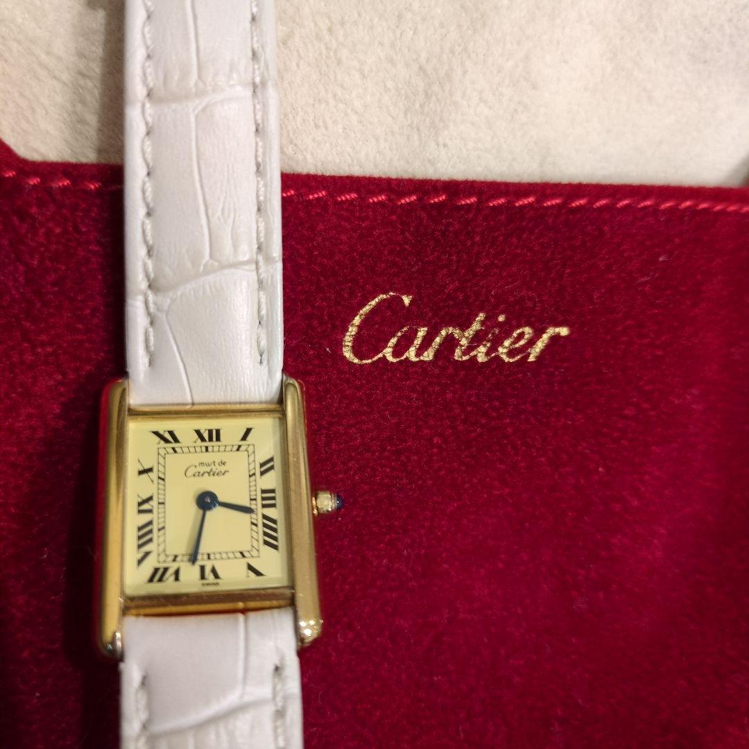 カルティエ マストタンク ヴェルメイユ SM 革ベルト3本