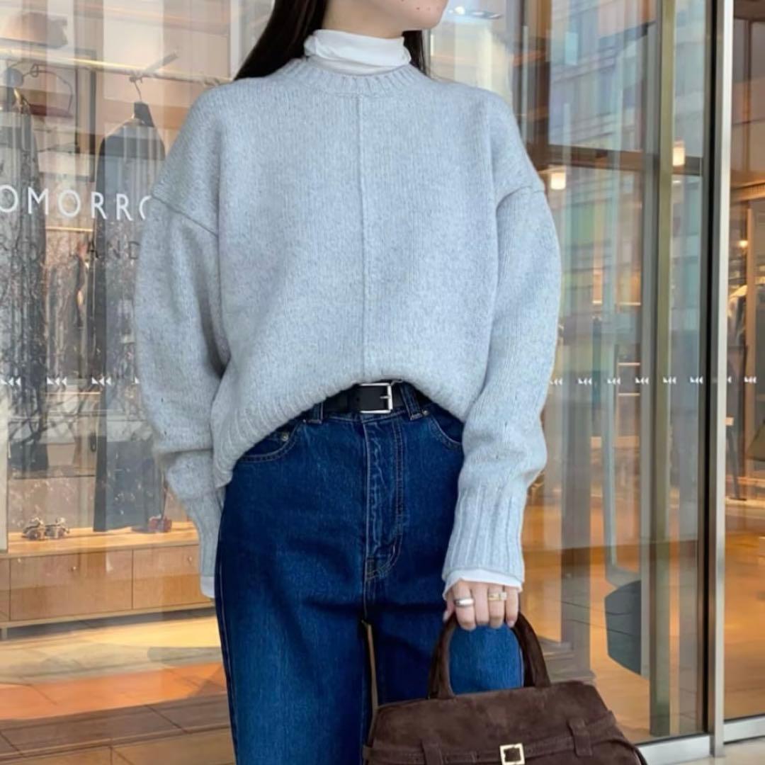 トゥモローランド MACPHEE ラムカシミヤ クルーネックプルオーバー