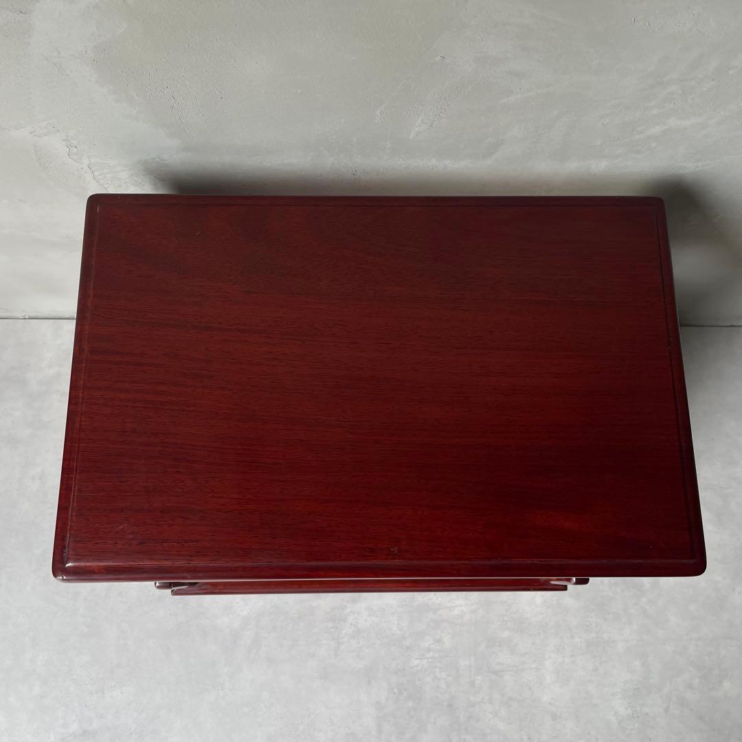 カリモク 唐木家具 和風 電話台 抽斗 引き出し付き サイドボード　小型チェスト