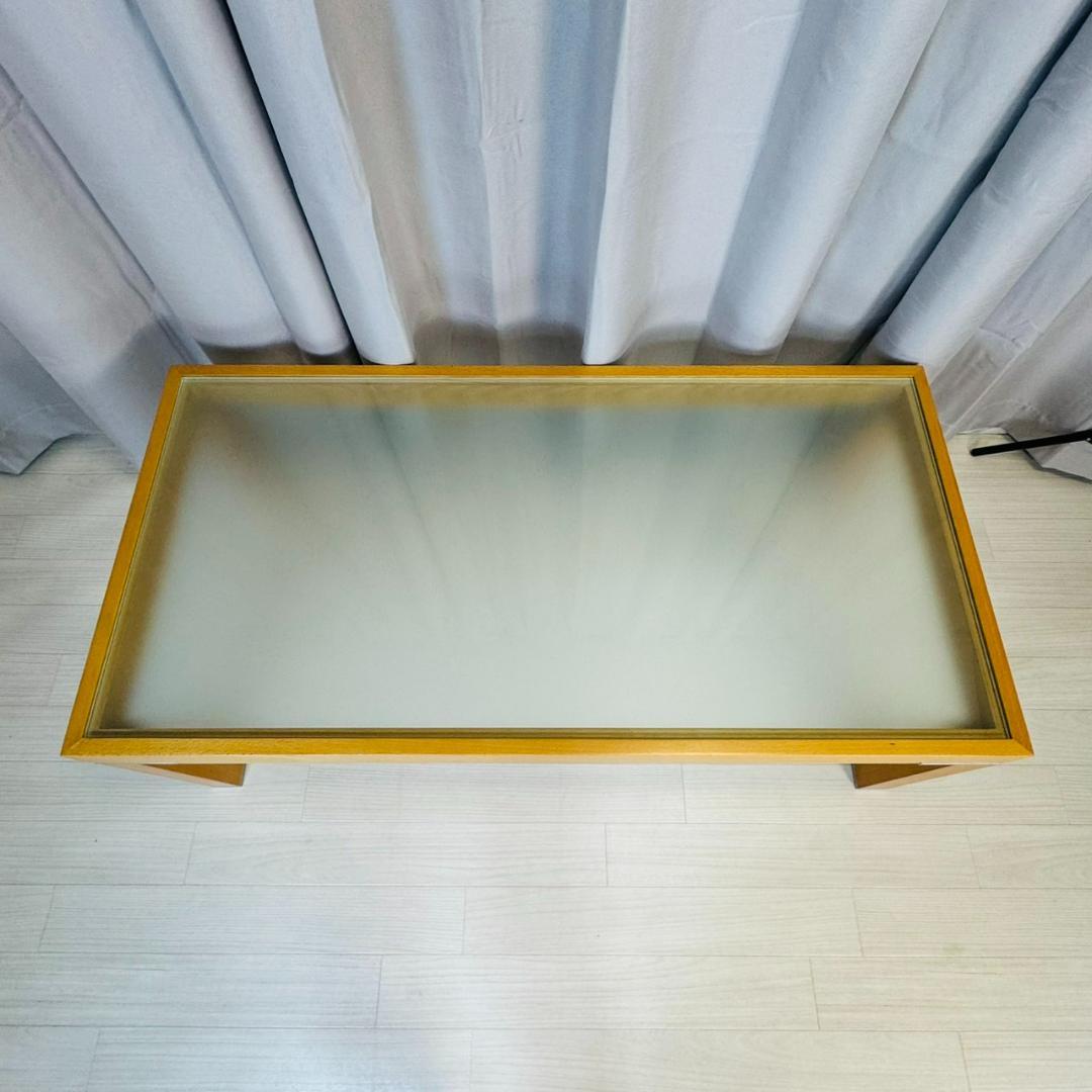 IDC大塚 ガラス ローテーブル センターテーブル ガラス厚み10㎜