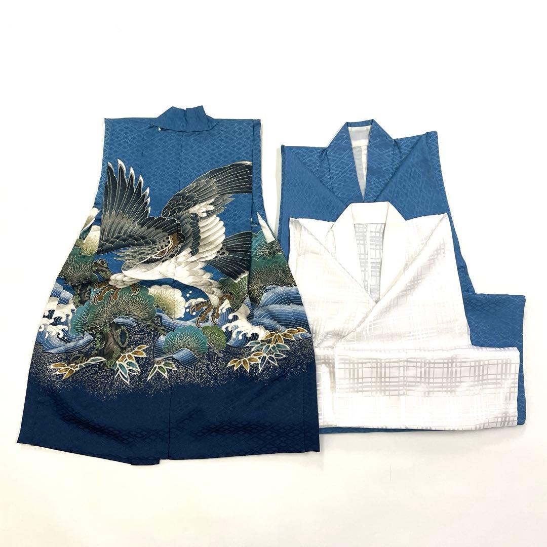 七五三 羽織セット 男の子 羽織 着物 長襦袢 半衿付き 5歳 No.139